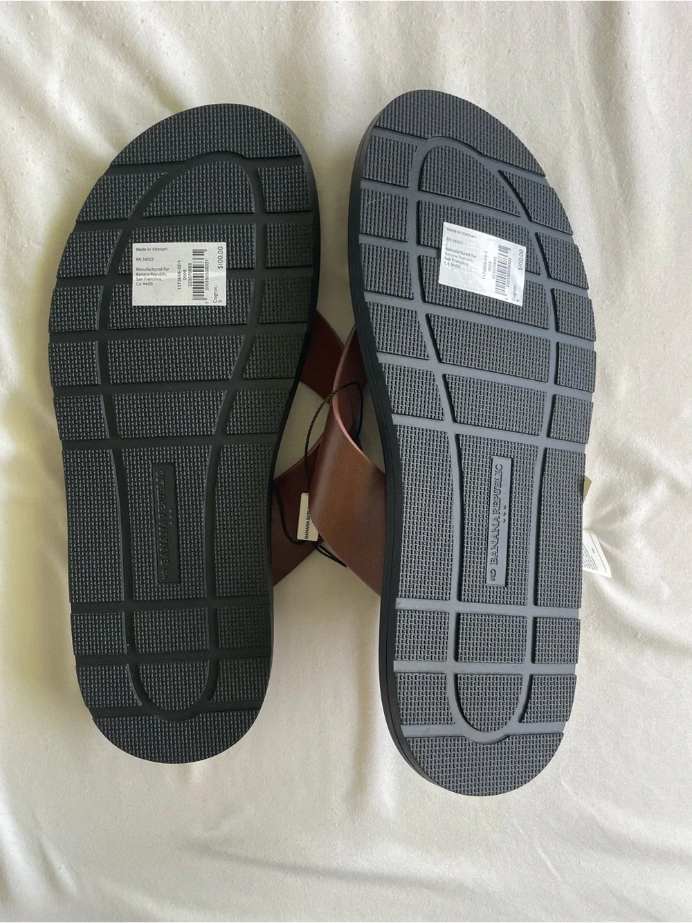 Banana Republic Men's Dark Brown Leather Thong Sandals